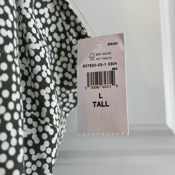 GAP green white sundress NWT, large tall - Picture 3 of 6